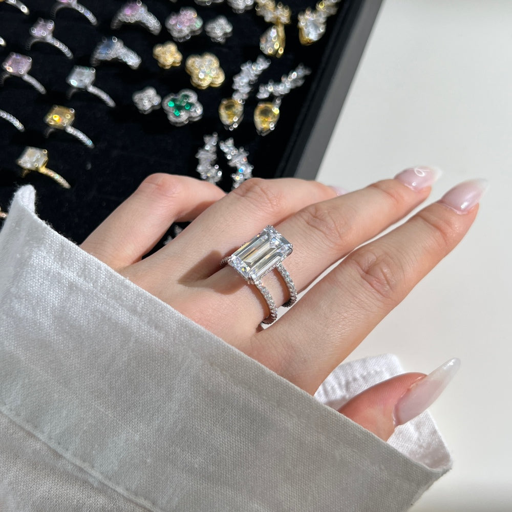 CZ Rectangle Ring