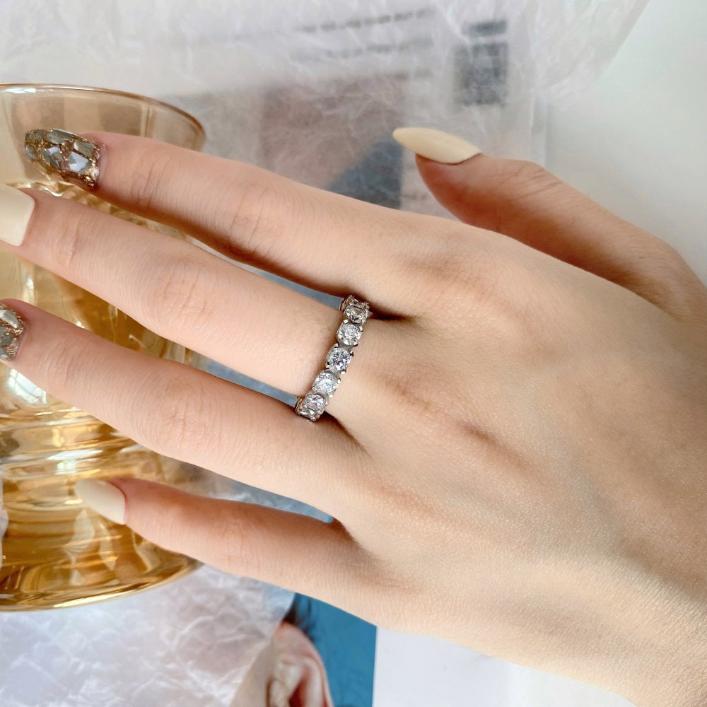 Round CZ Anniversary Band