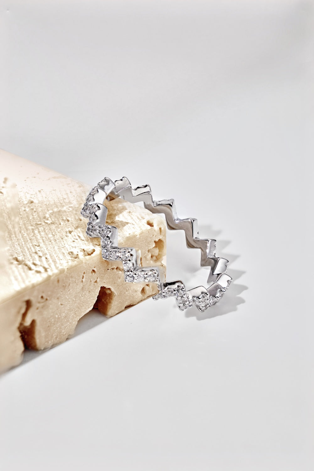 Zig Zag CZ Anniversary Band