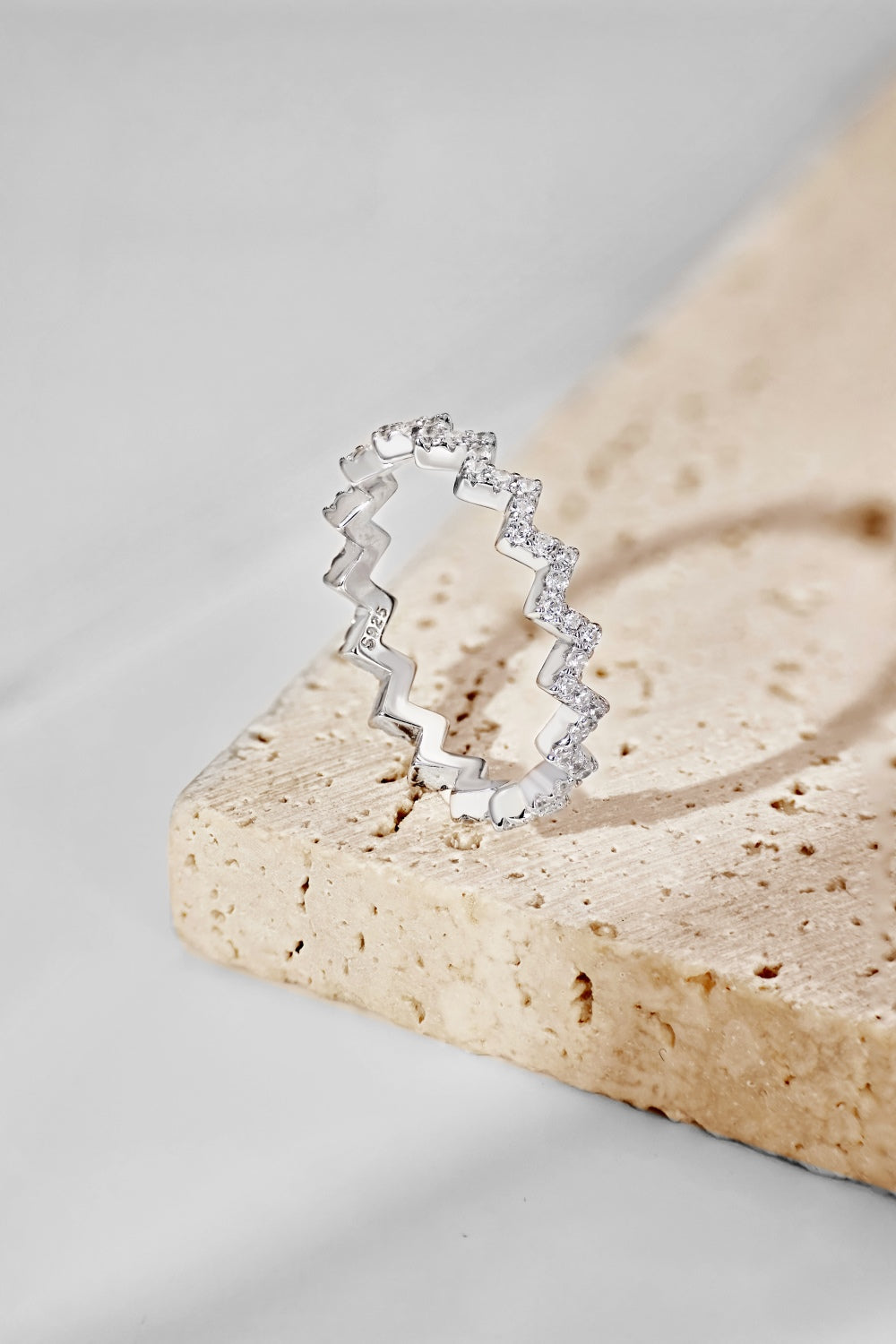 Zig Zag CZ Anniversary Band
