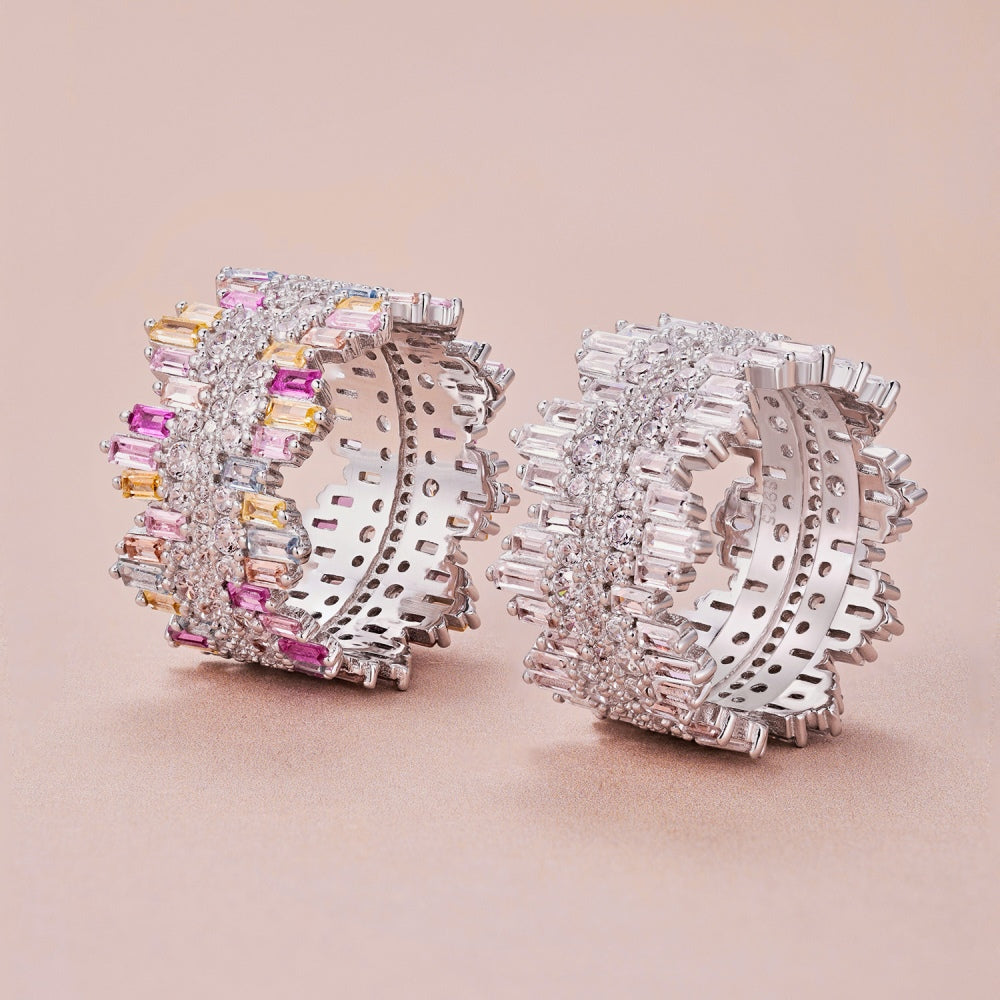 Clear CZ Icicle Band Ring