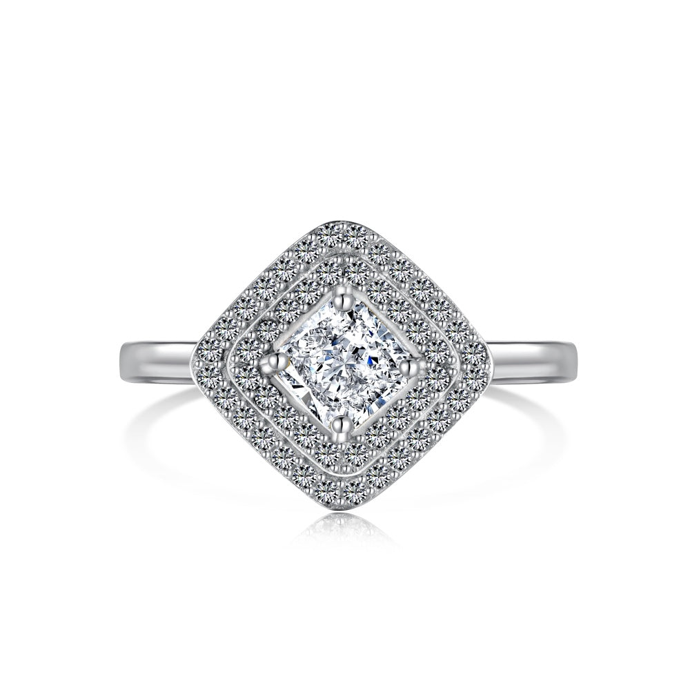 CZ Cocktail Square Ring