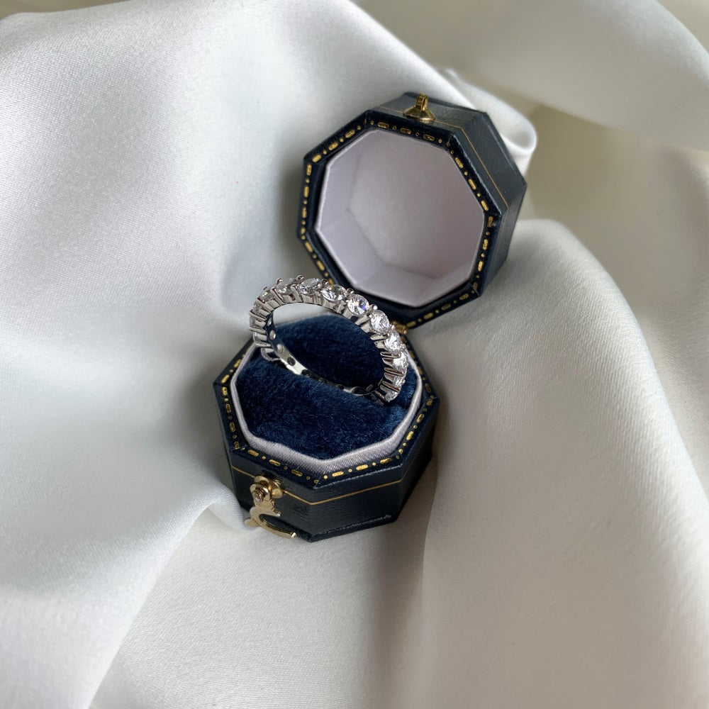 Small Round CZ Anniversary Band