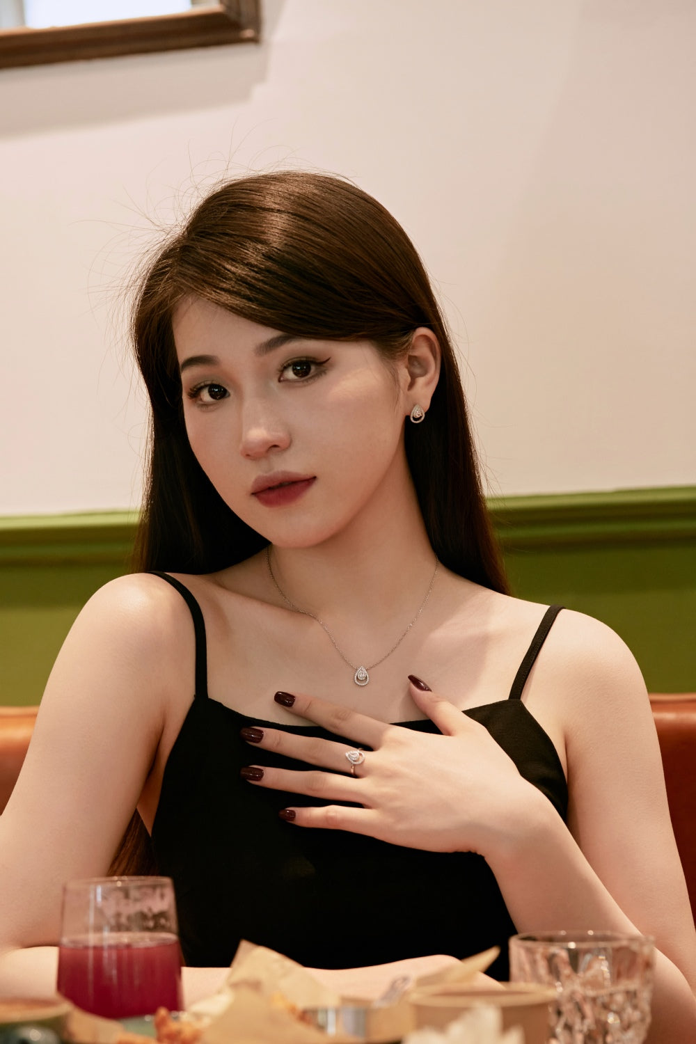 CZ Teardrop Halo Ring