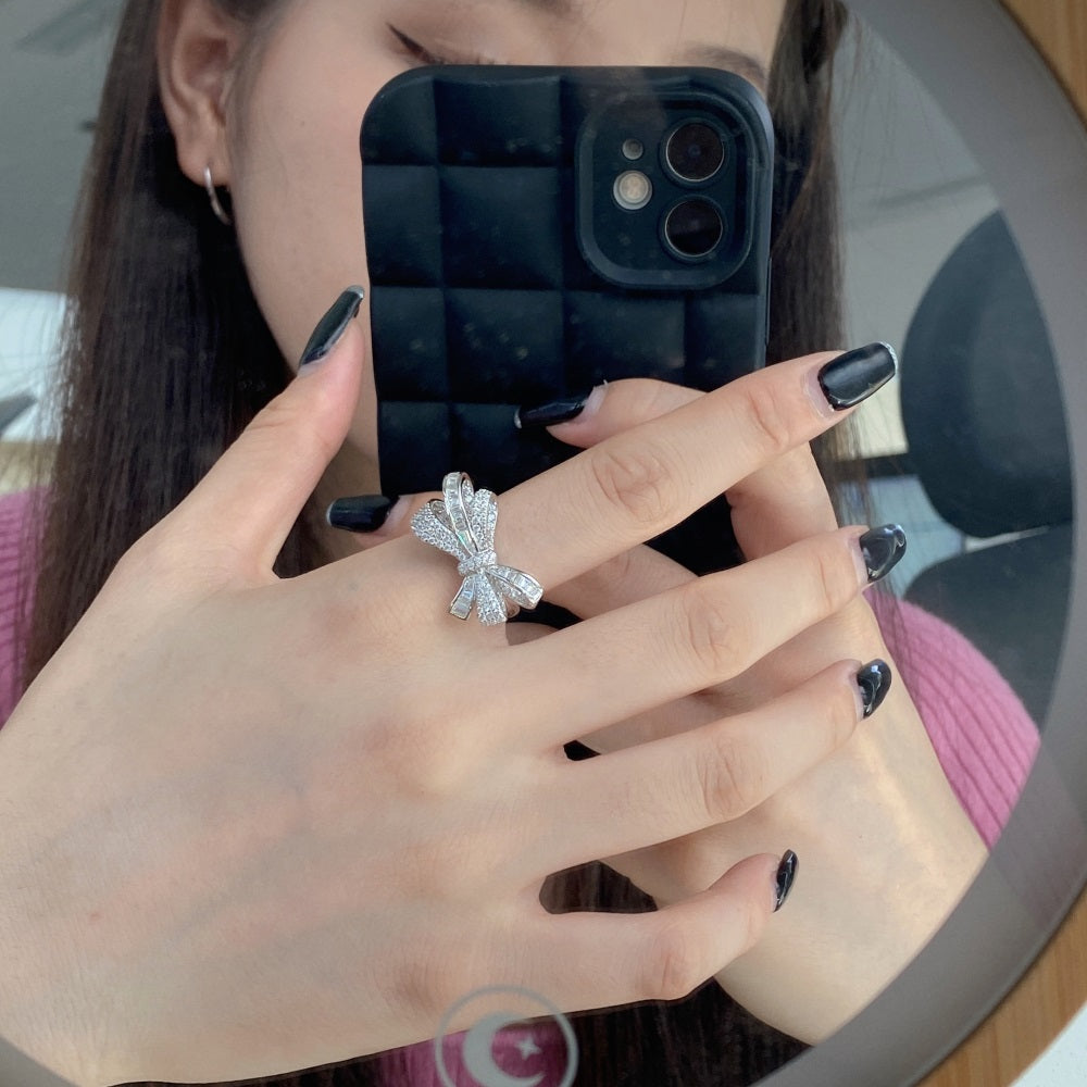 Clear CZ Bow Ring