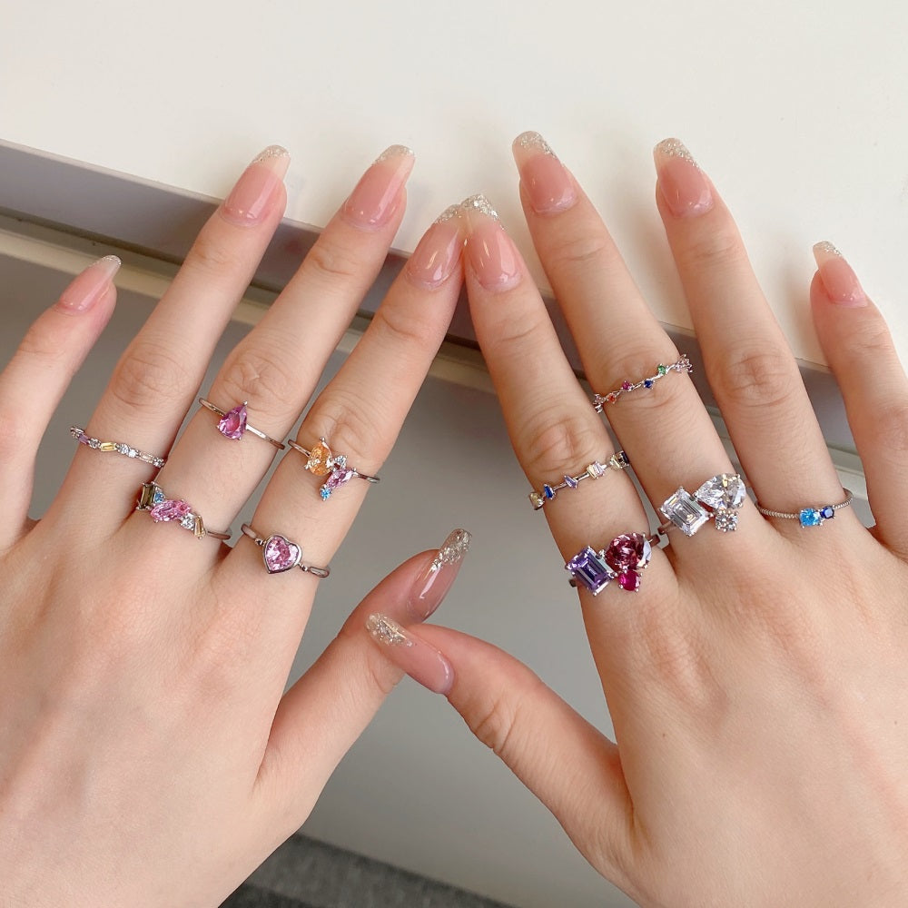 Clear CZ Trio Multi Shape Ring