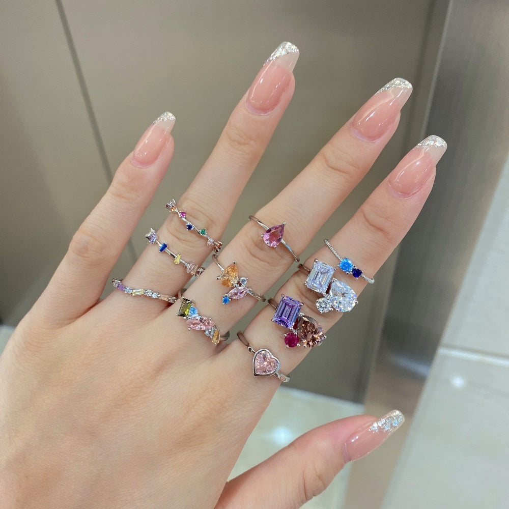 Clear CZ Trio Multi Shape Ring