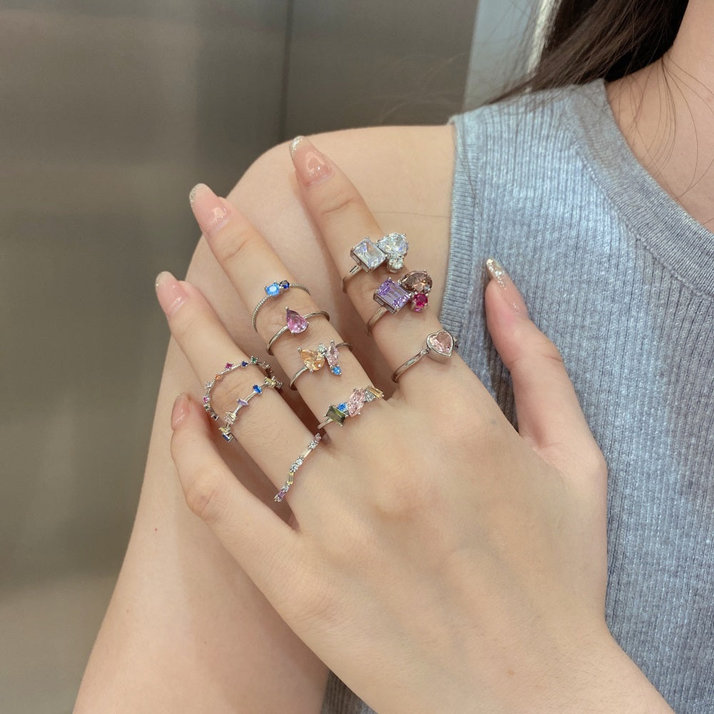 Clear CZ Trio Multi Shape Ring