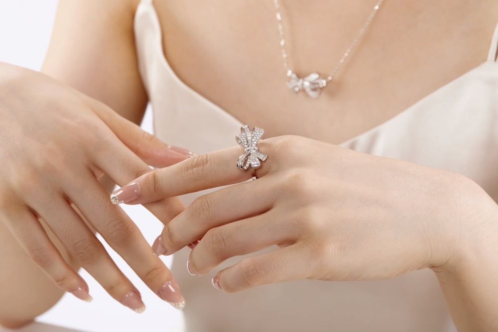 Clear CZ Bow Ring