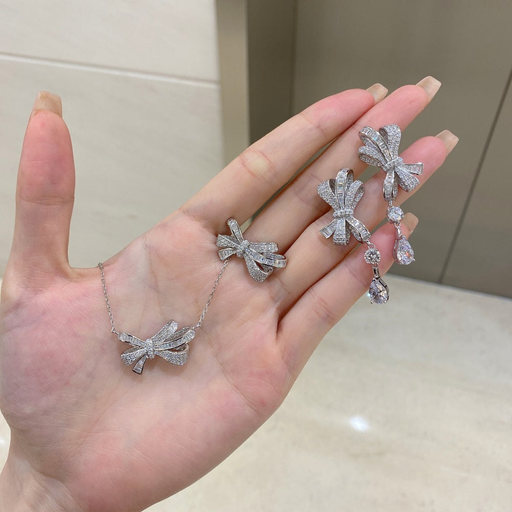 Clear CZ Bow Ring
