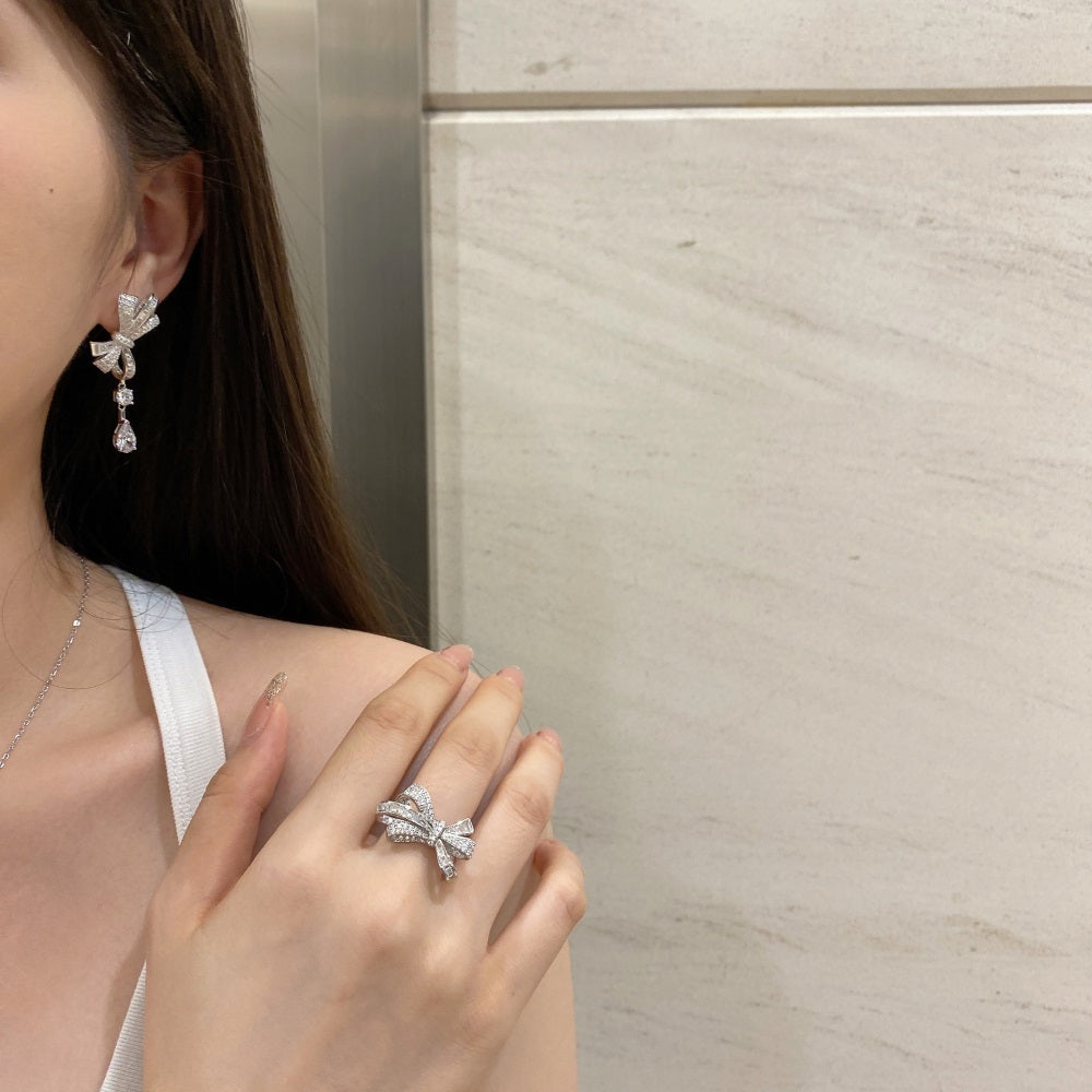 Clear CZ Bow Ring