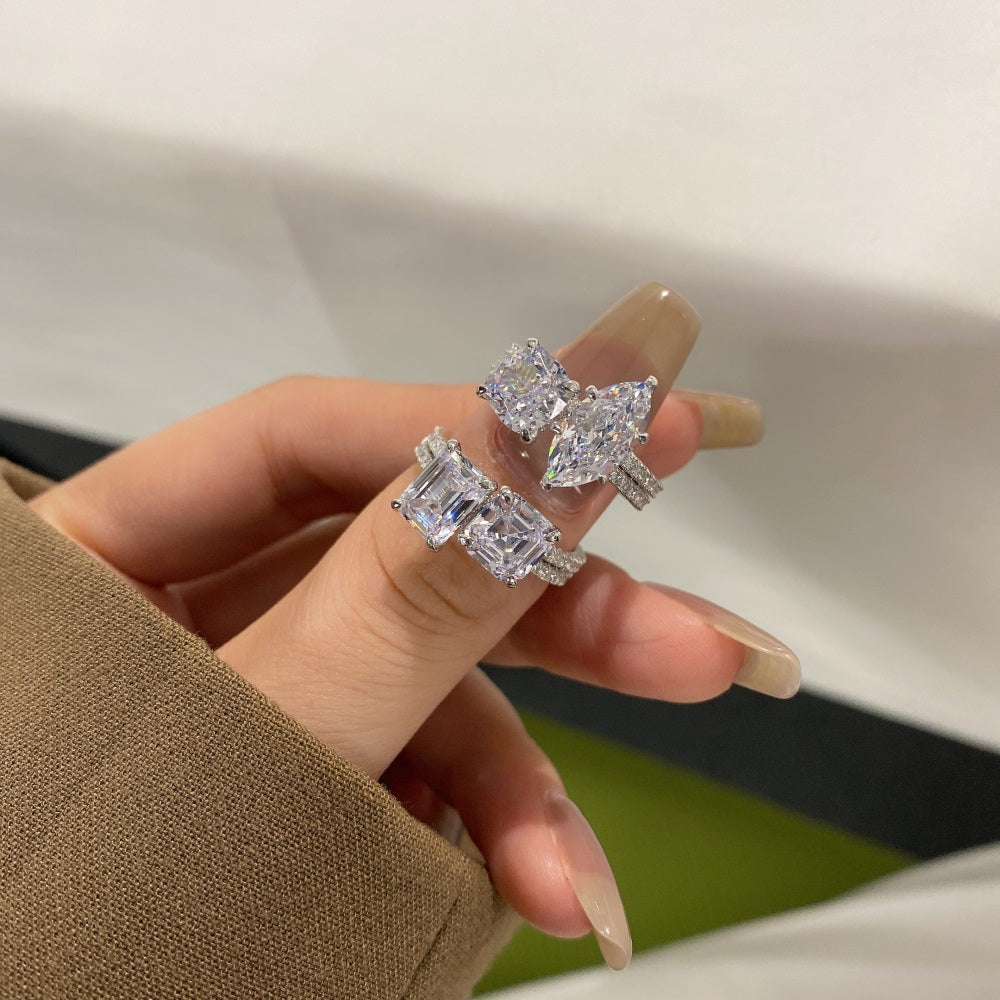 Sparkling Rectangle Ring