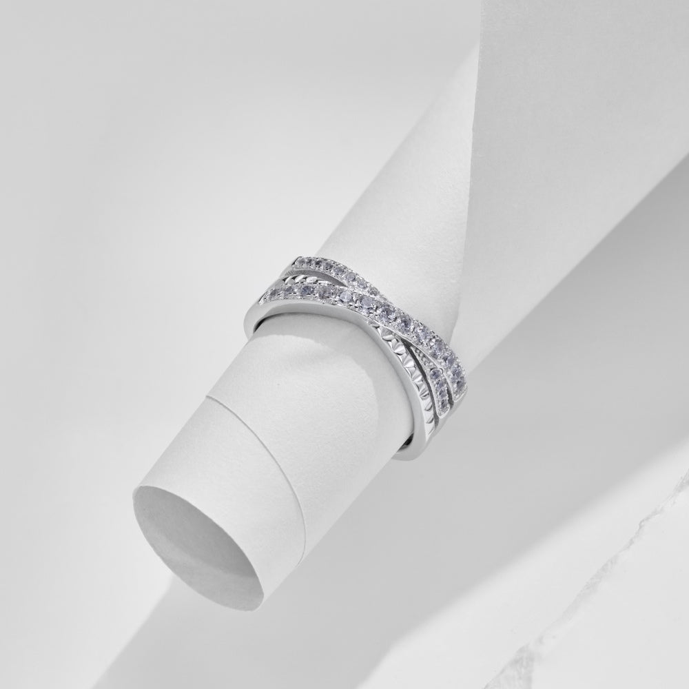 CZ Intwined Ring