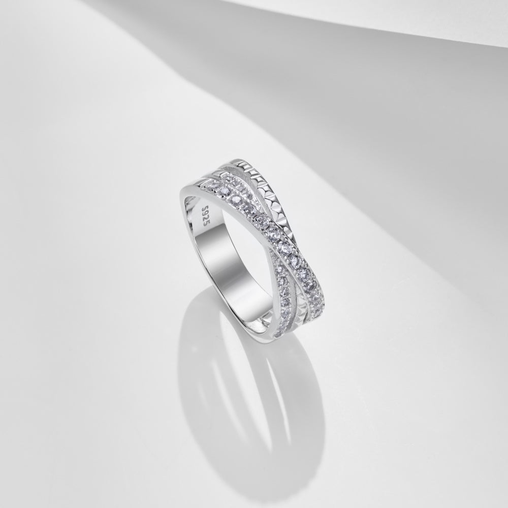 CZ Intwined Ring