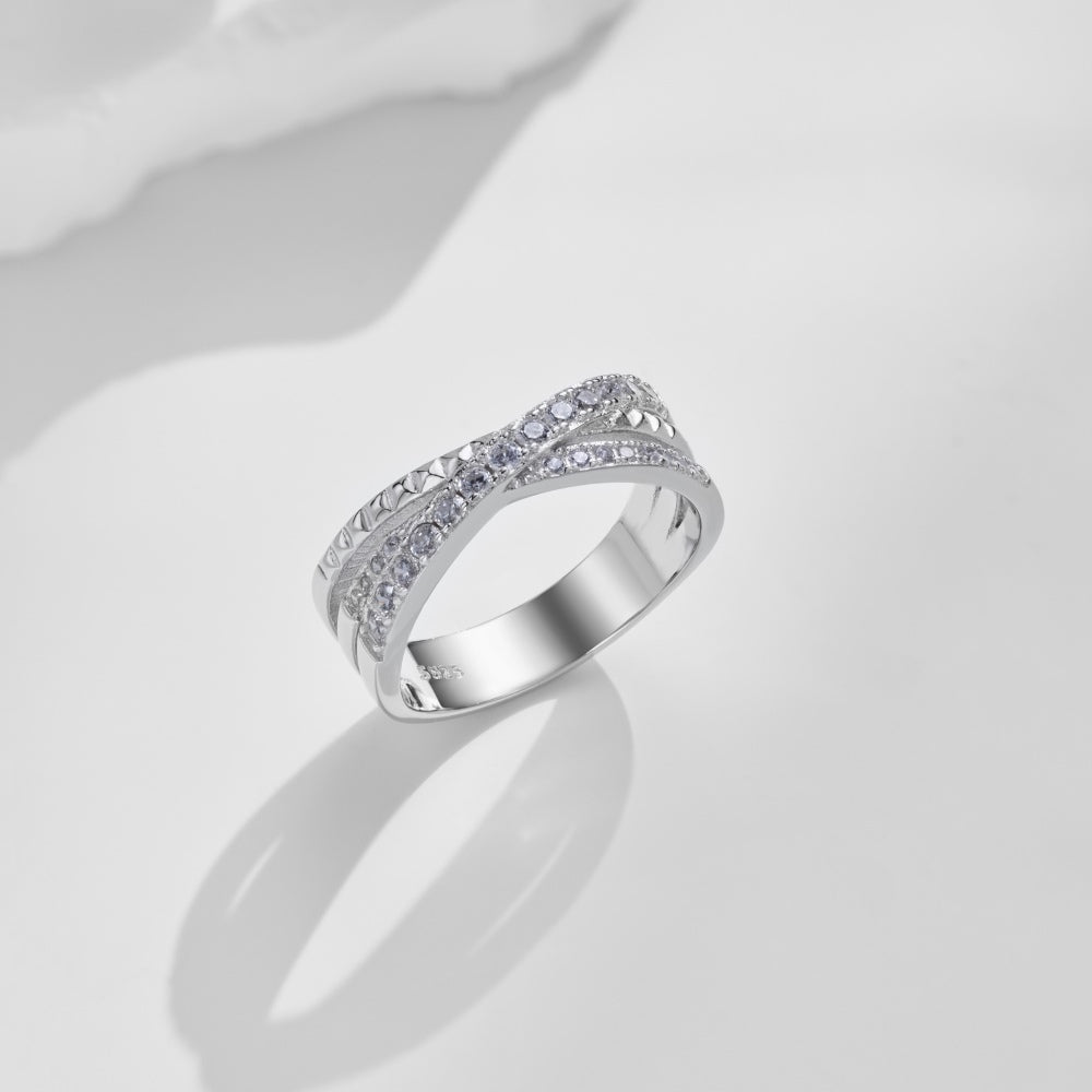 CZ Intwined Ring