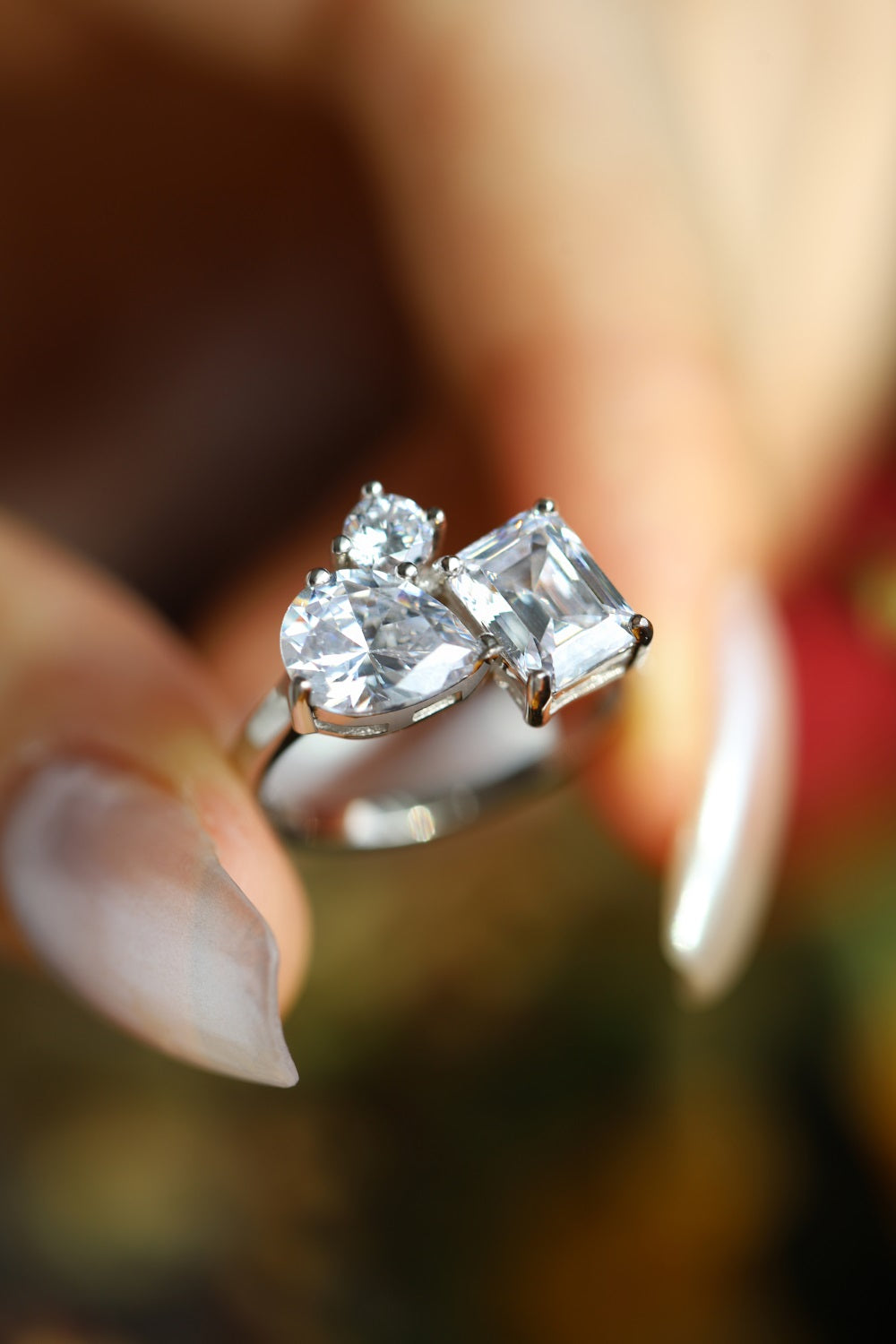Clear CZ Trio Multi Shape Ring
