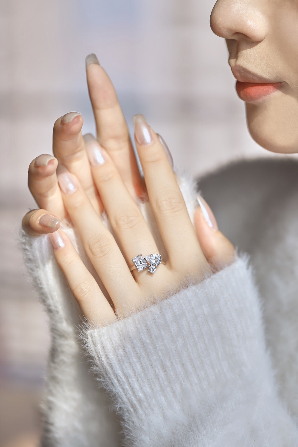 Clear CZ Trio Multi Shape Ring