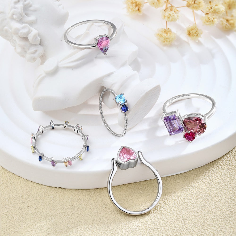 Clear CZ Trio Multi Shape Ring