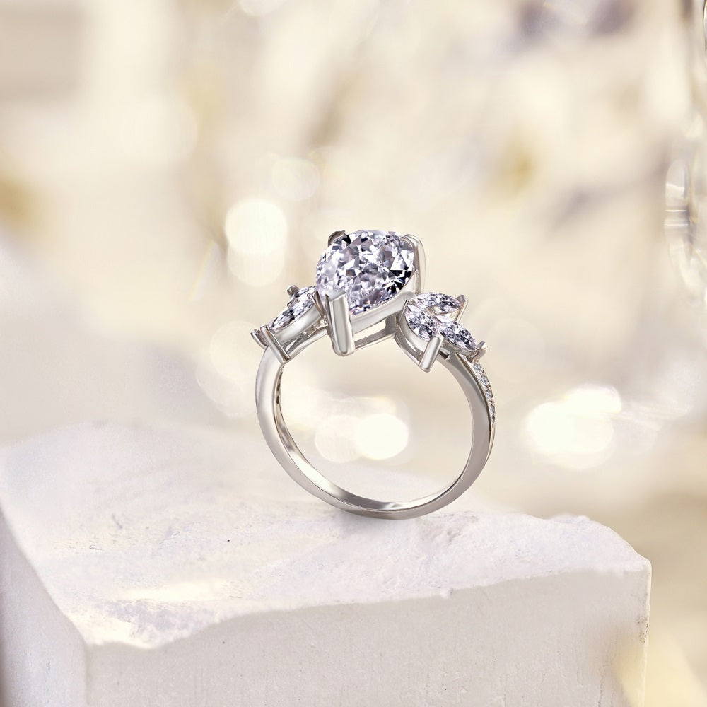 CZ Extravegant Teardrop Ring