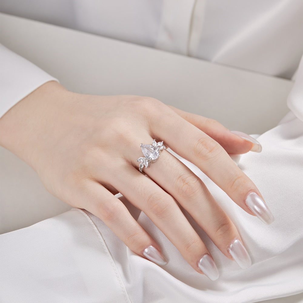 CZ Extravegant Teardrop Ring