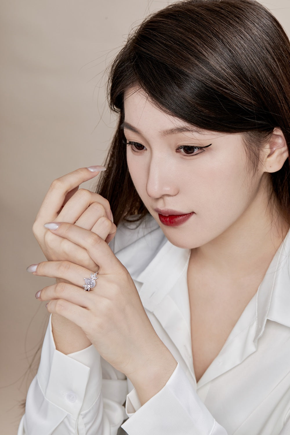 CZ Extravegant Teardrop Ring