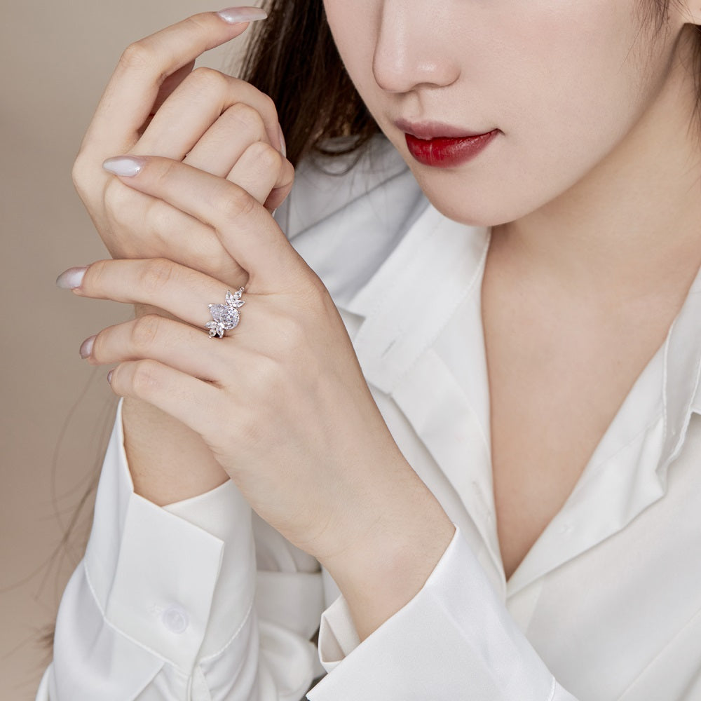 CZ Extravegant Teardrop Ring