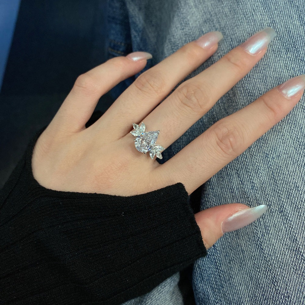 CZ Extravegant Teardrop Ring