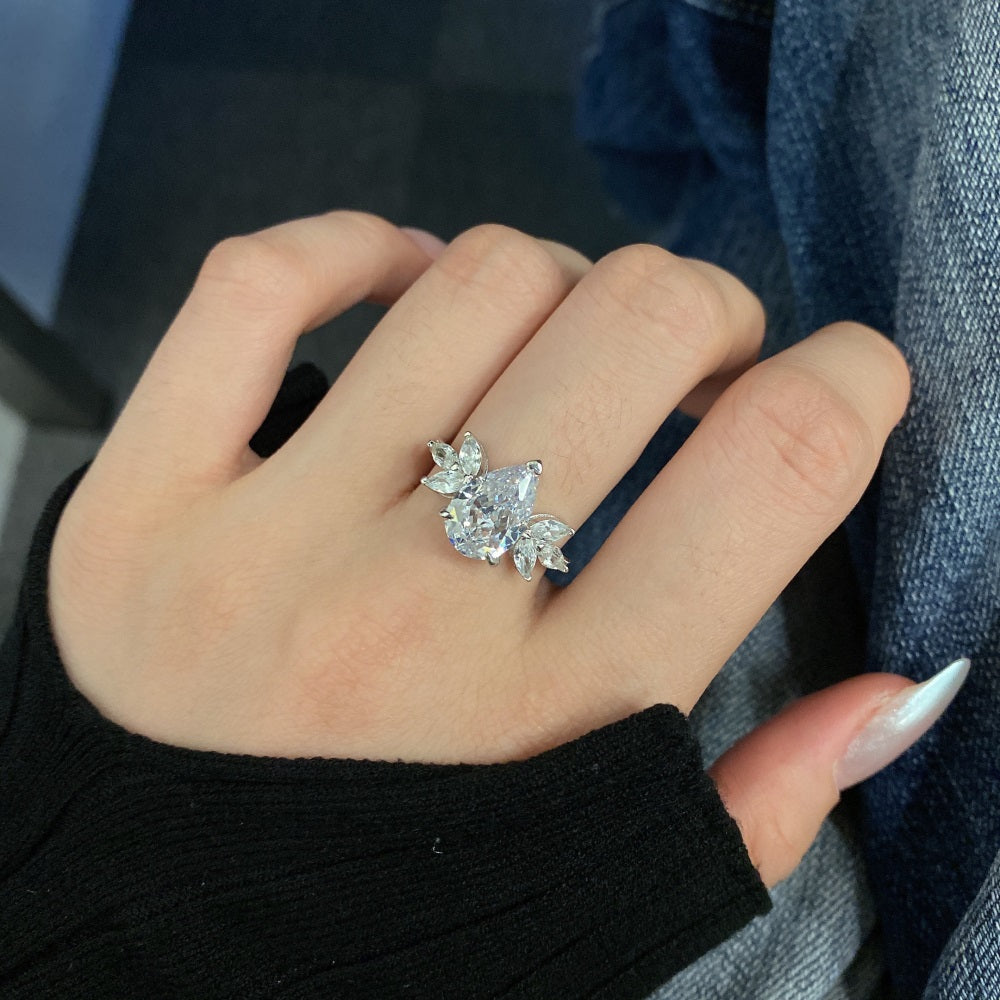 CZ Extravegant Teardrop Ring