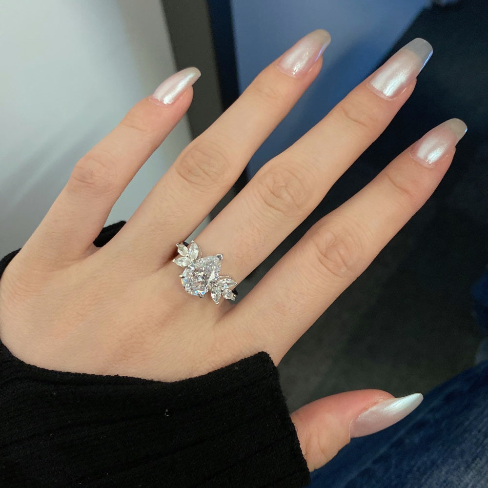 CZ Extravegant Teardrop Ring