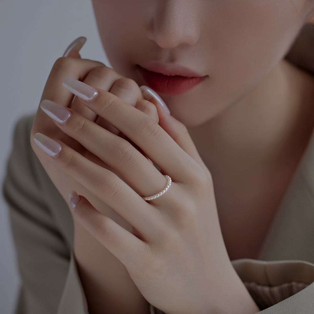 Pearl detail Stretchable Ring