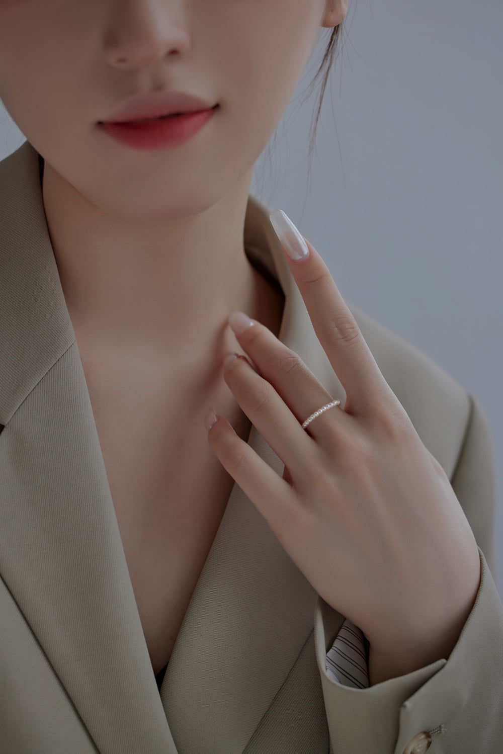 Pearl detail Stretchable Ring