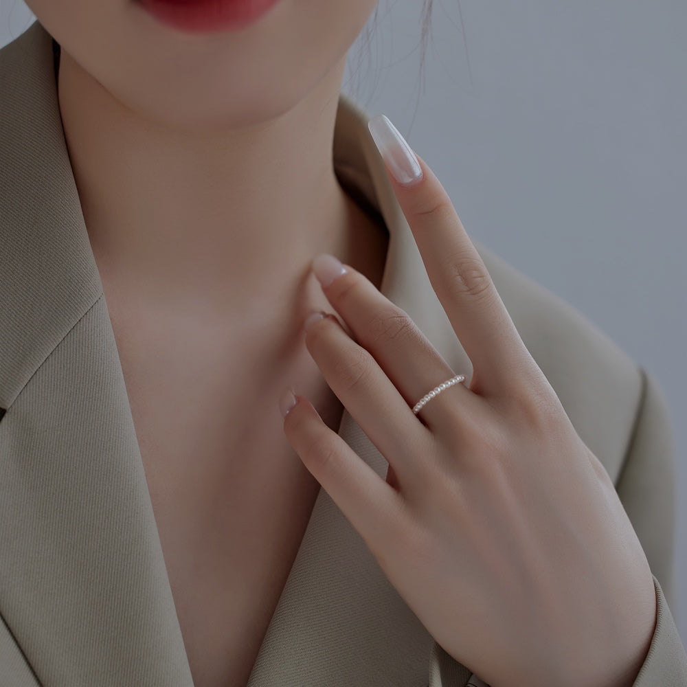 Pearl detail Stretchable Ring