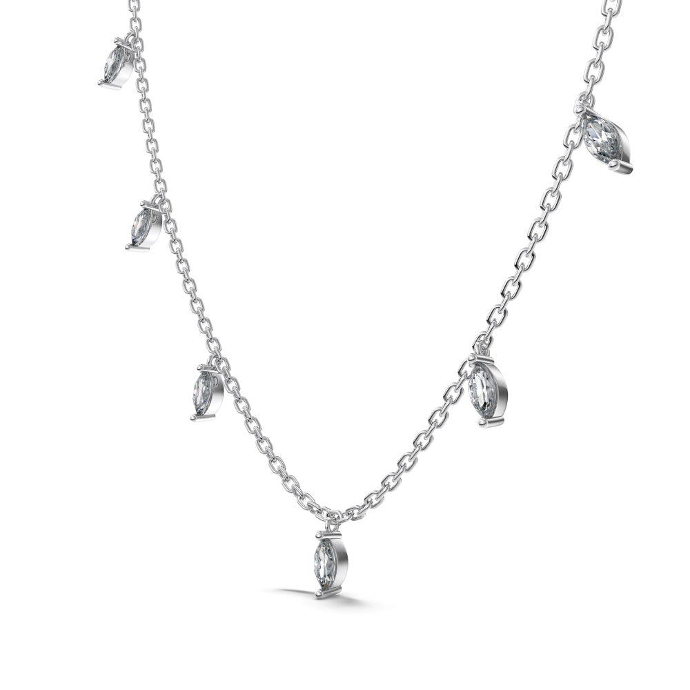 Marquise CZ Drop Necklace