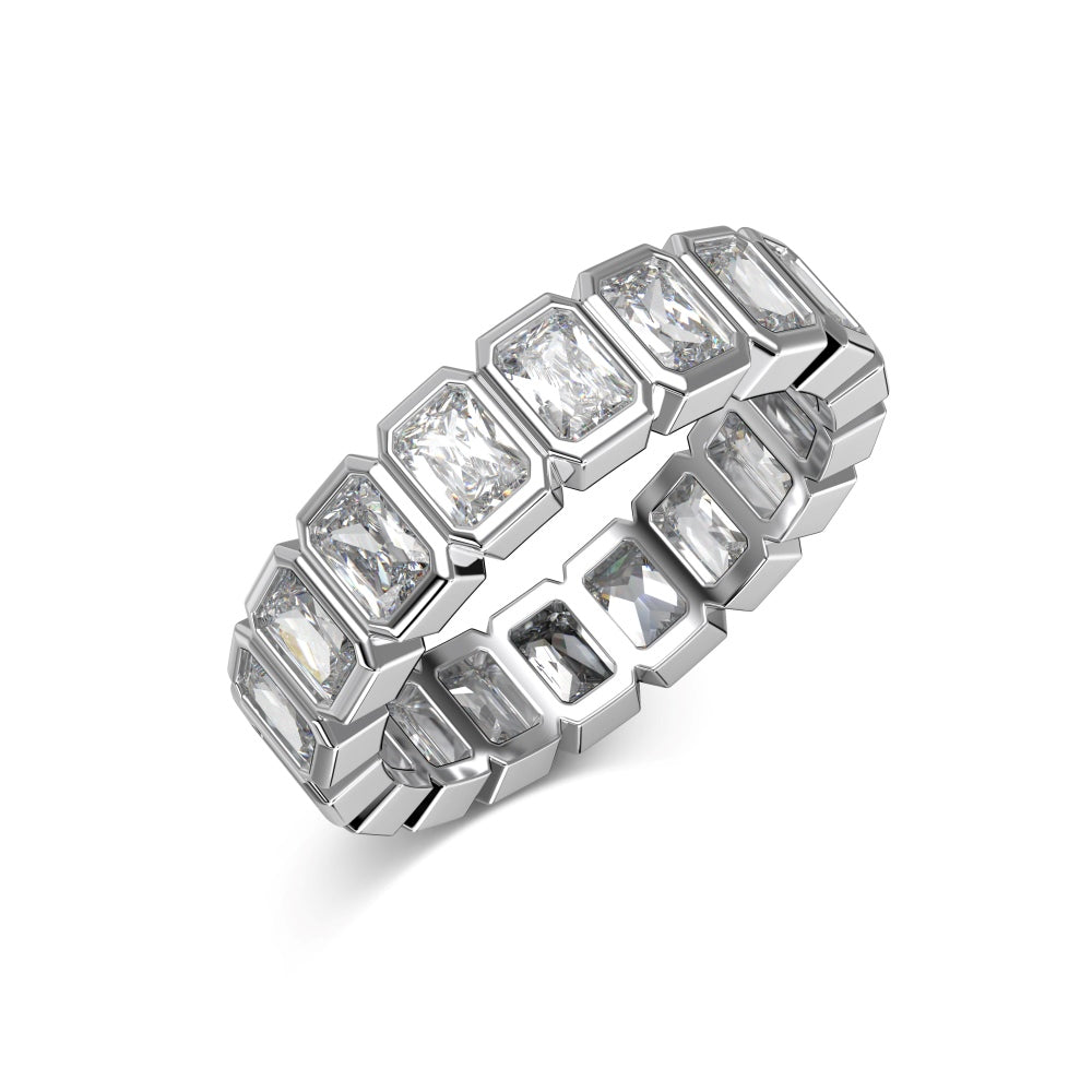 Rectangular CZ Eternity Ring