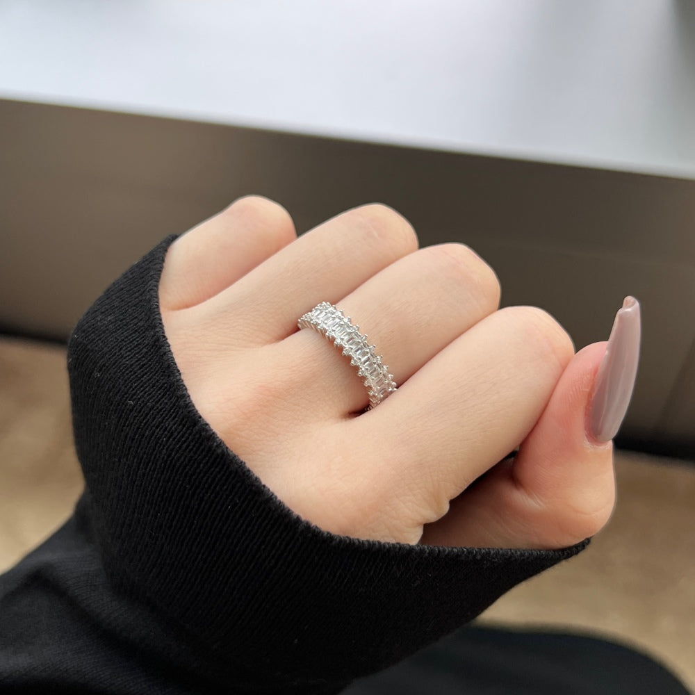 Classic Square CZ Anniversary Band