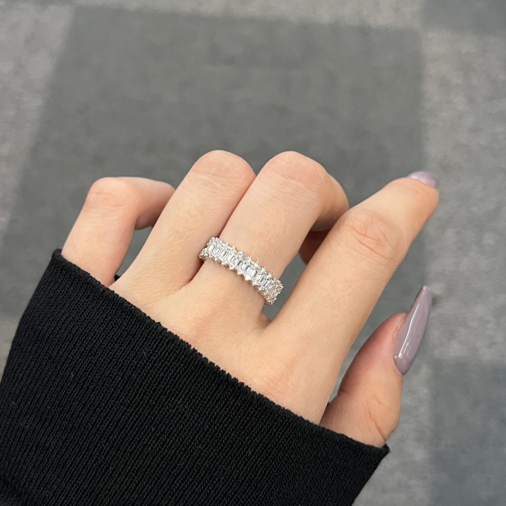 Classic Square CZ Anniversary Band