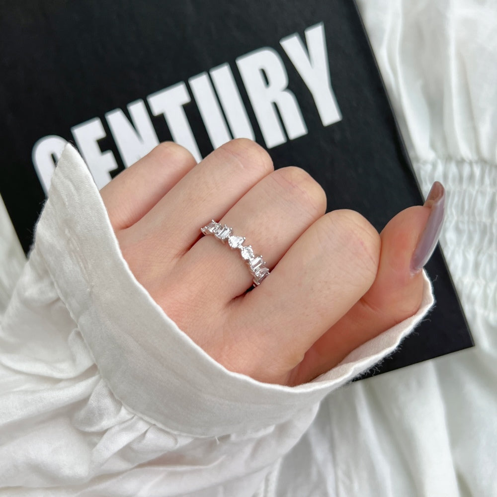 Multi Cut CZ Anniversary Ring