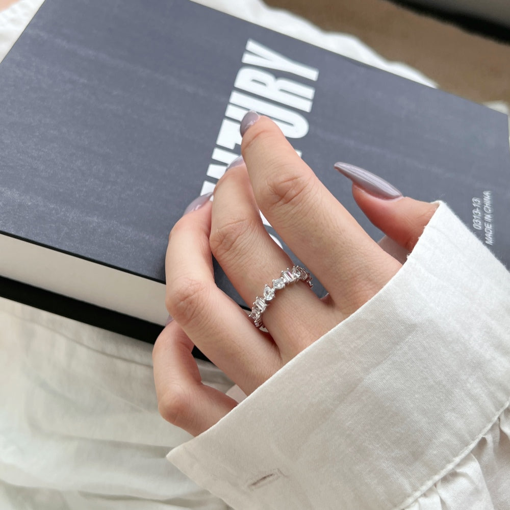 Multi Cut CZ Anniversary Ring