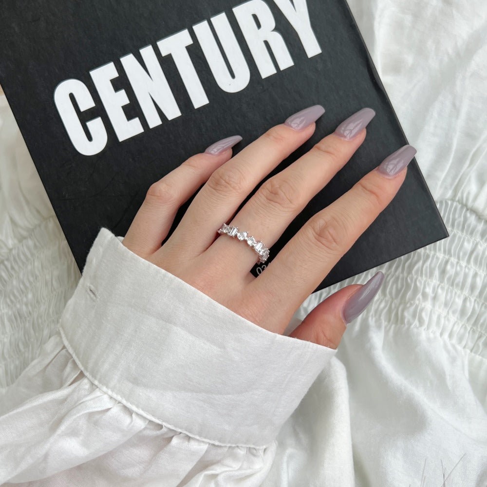 Multi Cut CZ Anniversary Ring