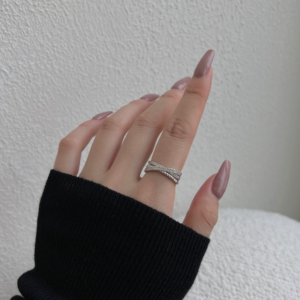 CZ Intwined Ring