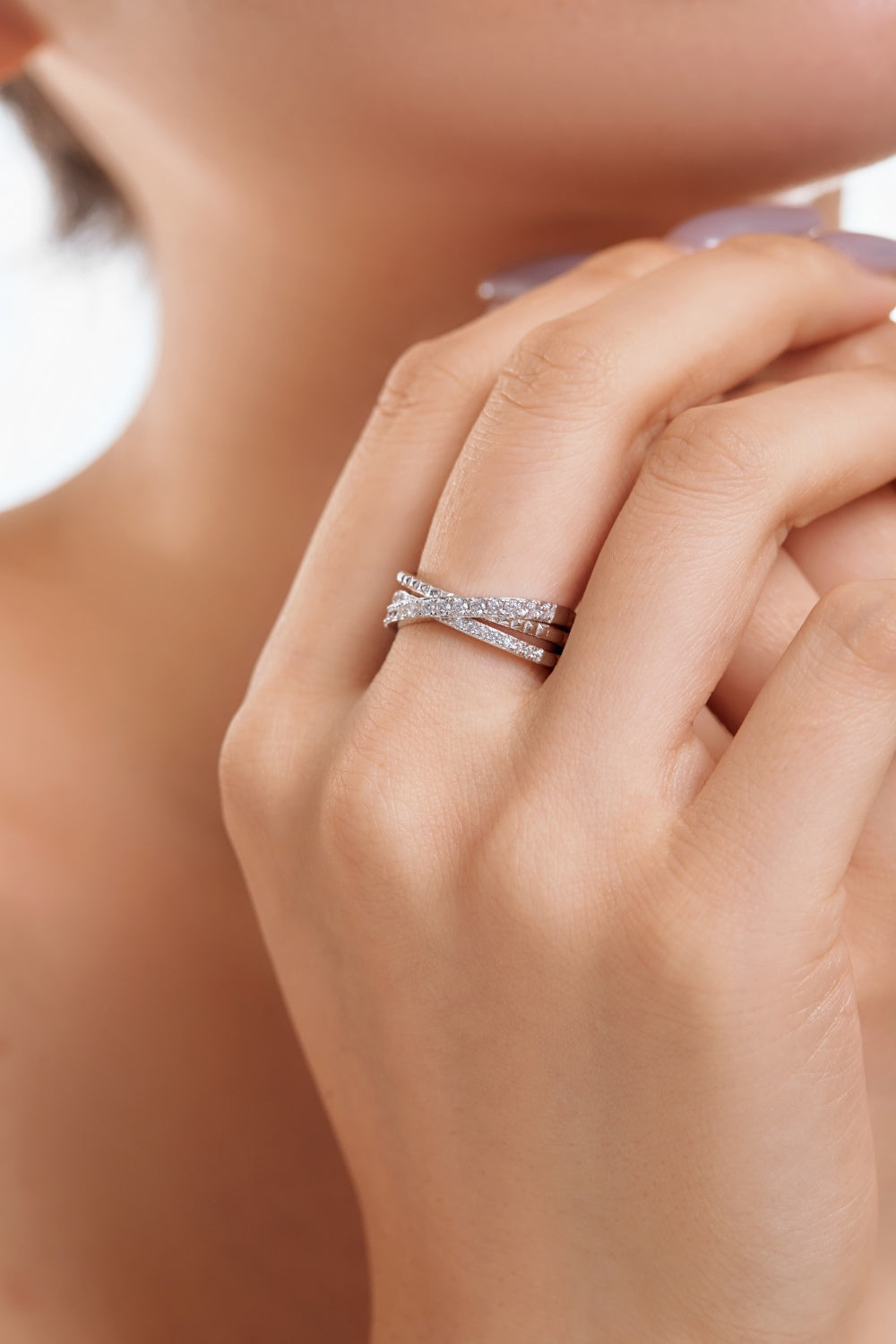 CZ Intwined Ring