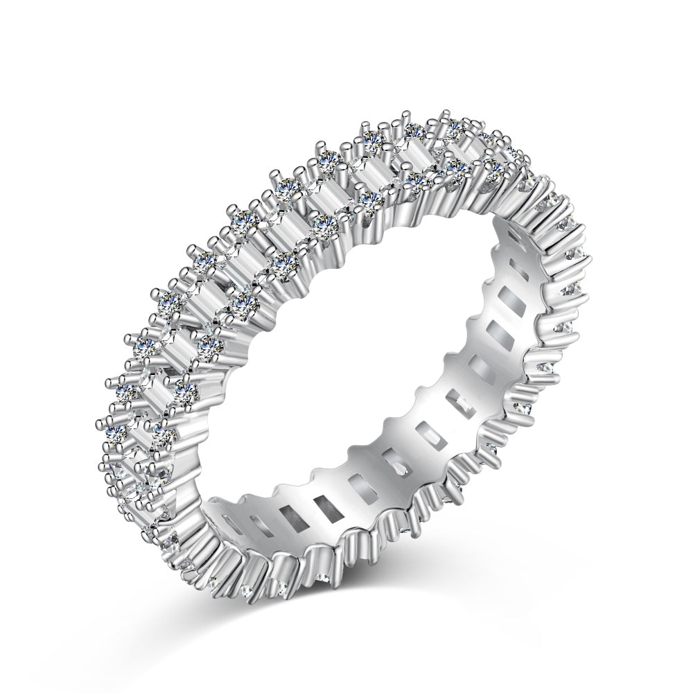 Classic Square CZ Anniversary Band
