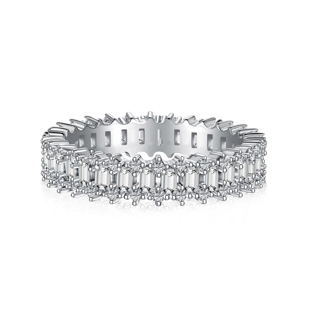 Classic Square CZ Anniversary Band