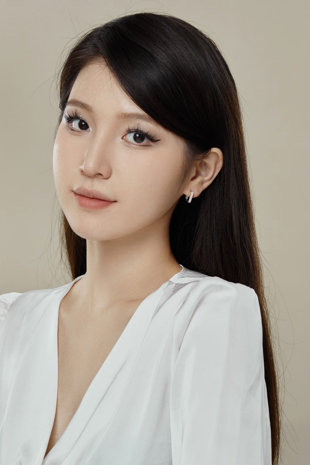 CZ Square Hoop Earrings