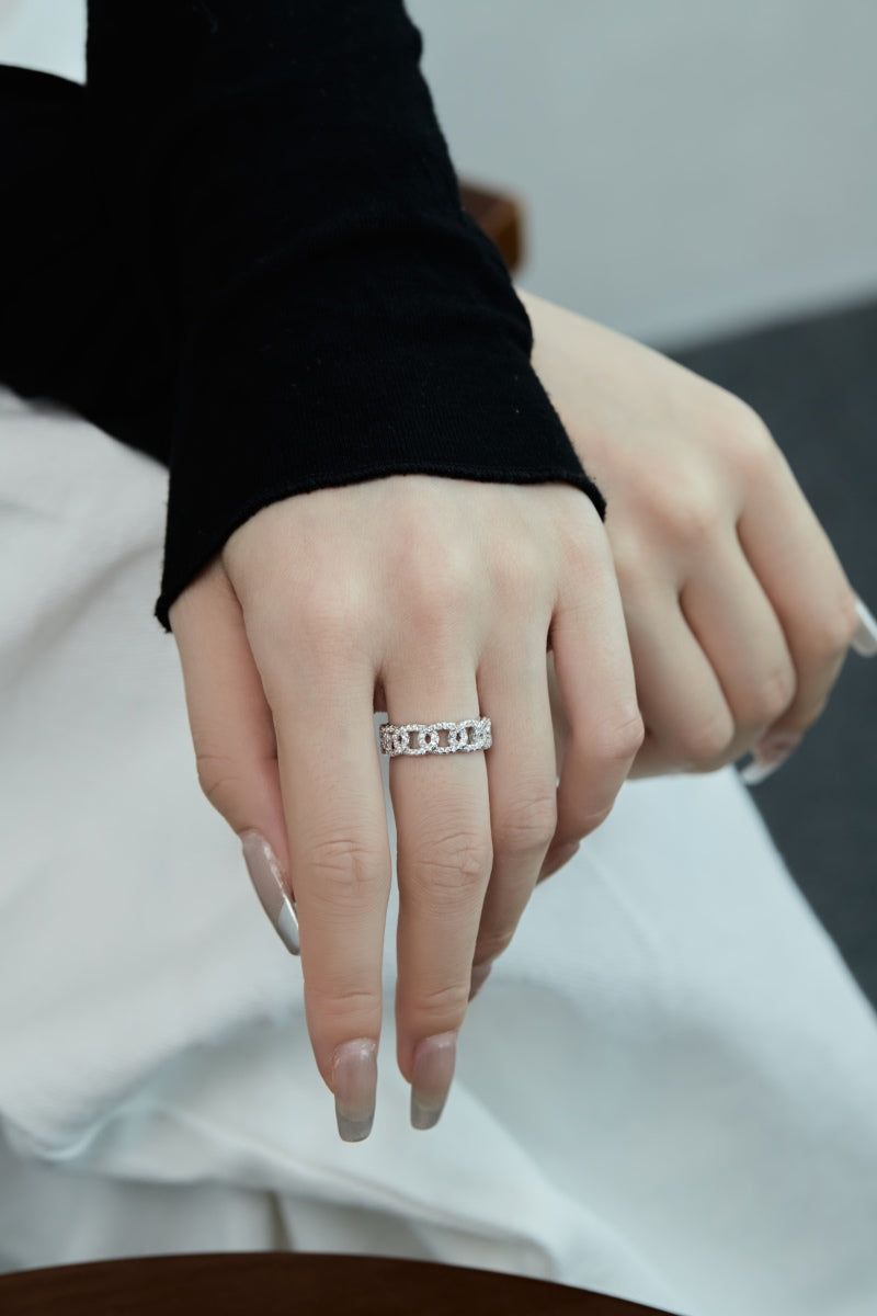 CZ Chain Link Ring