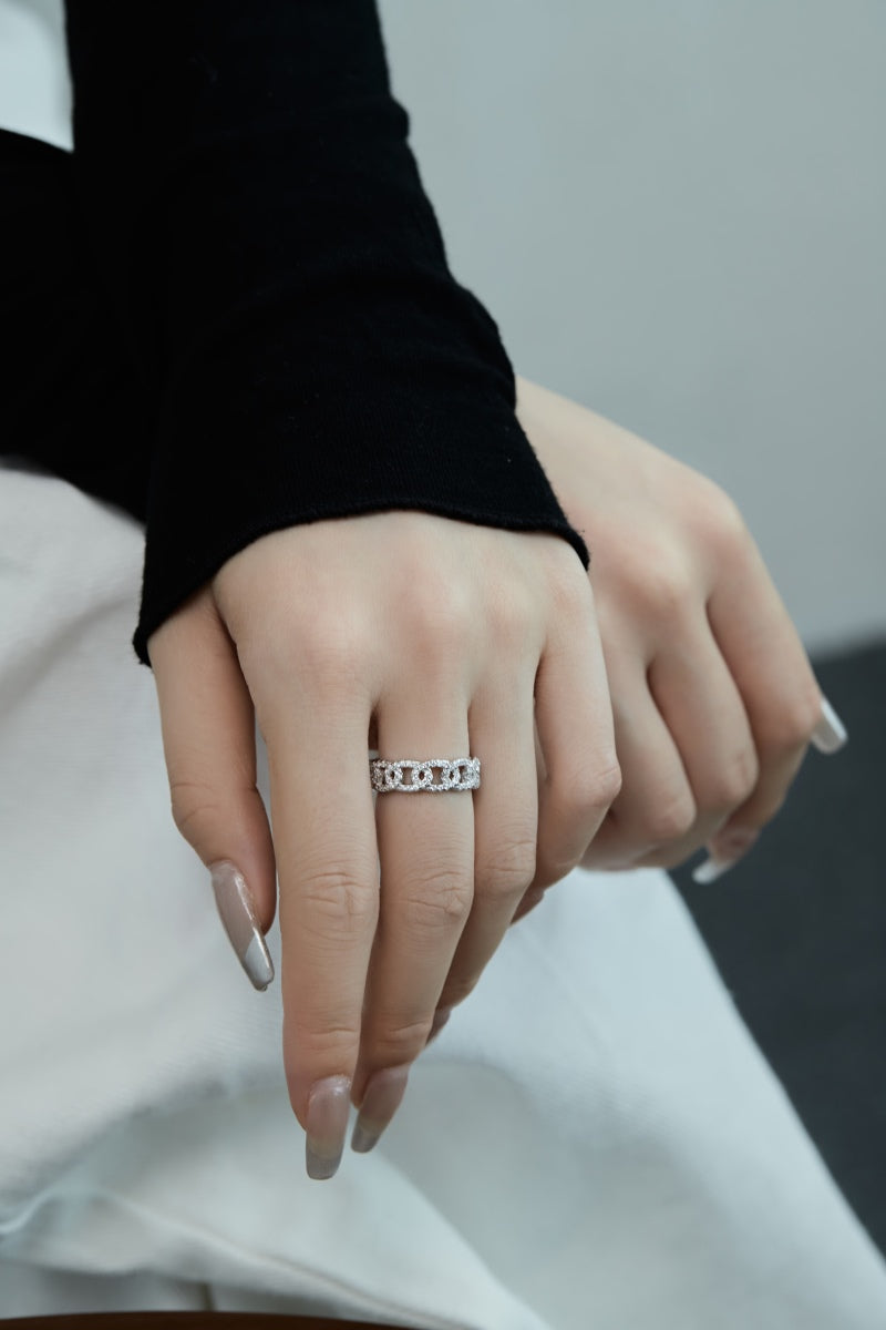 CZ Chain Link Ring