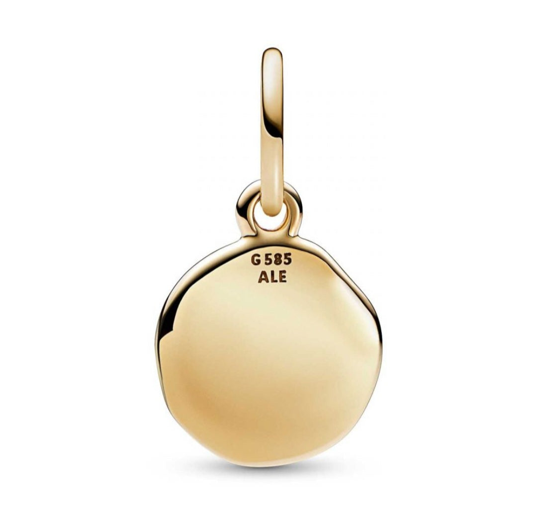 Yellow Gold Plated Love Seal Dangle Charm