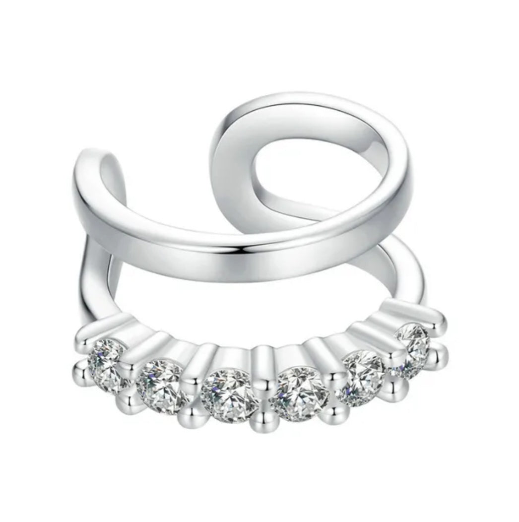 CZ Double Loop Ear CUFFS