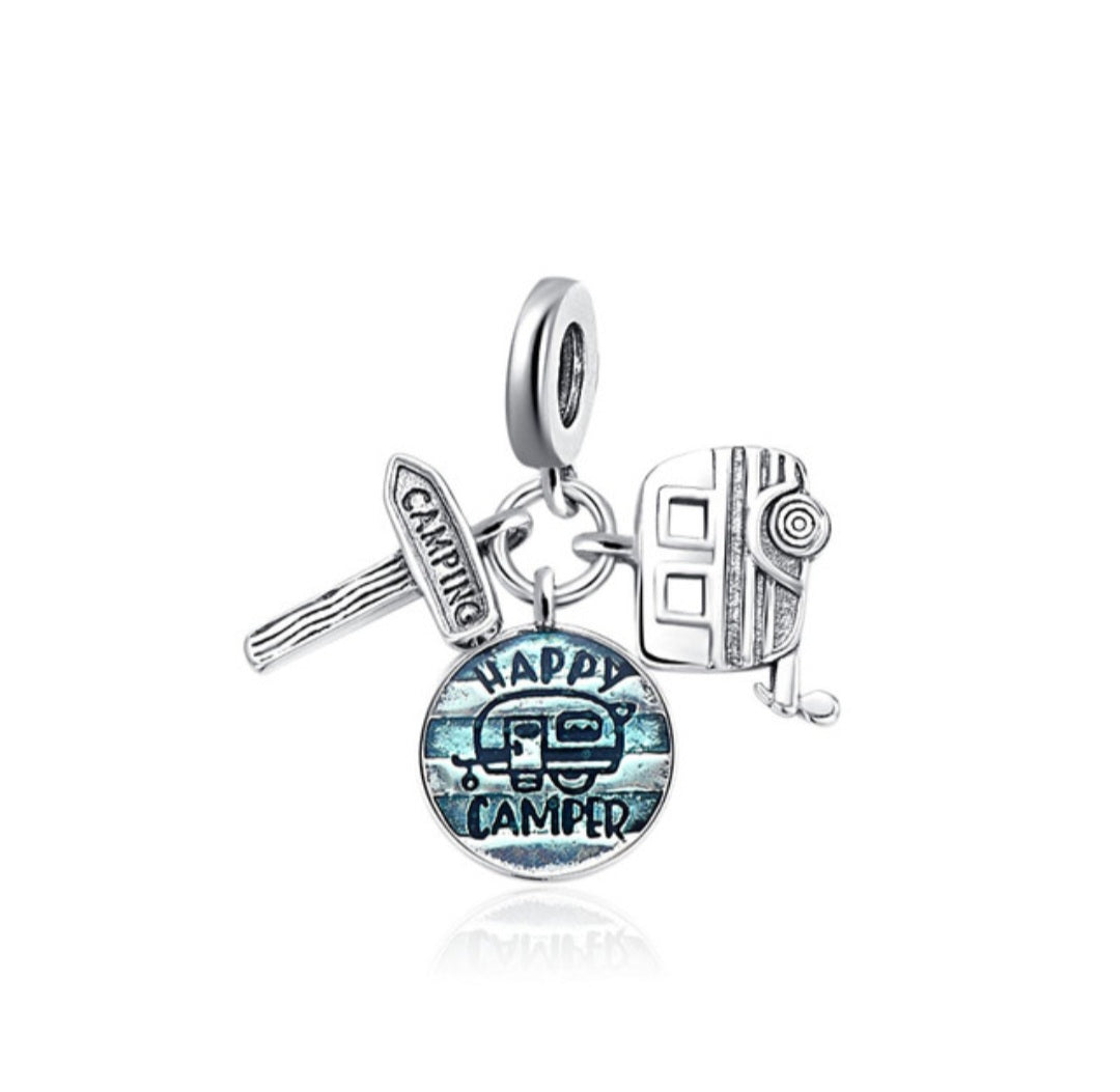 Happy Camping Dangle Charm
