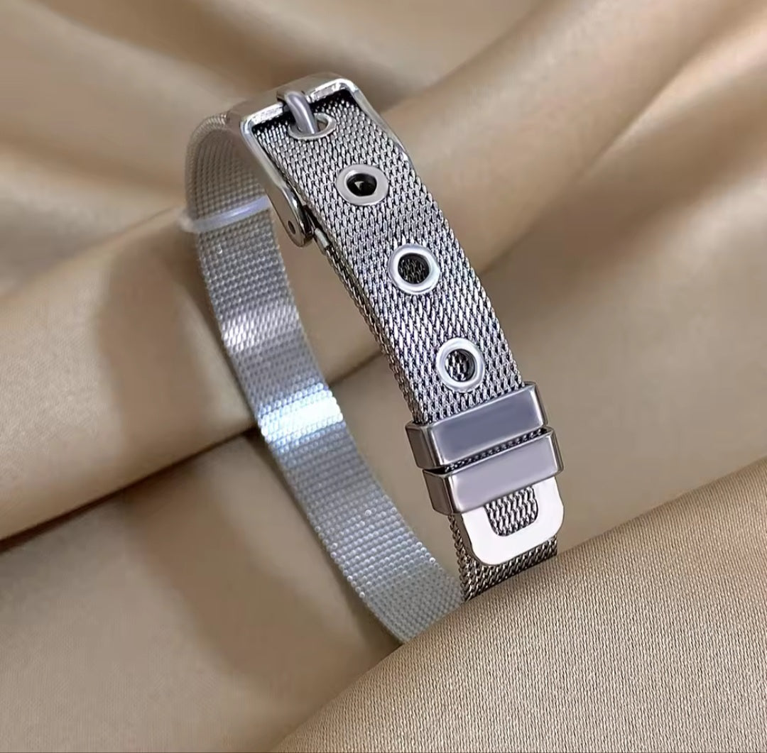 Stainless Steel Mesh Buckle Bracelet